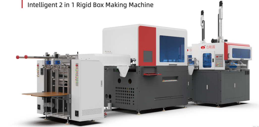LY- 3000C Intelligent 2 in 1 High Speed Rigid Box Making Machine  (within bubble pressing functions） Box forming machine/ Rigid box machine/ Automatic rigid box making machine/ Packing Equipment