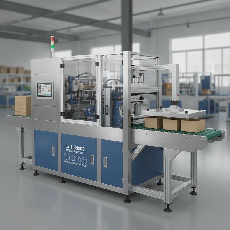 LY- HB3000B Máy chế tạo hộp cứng tốc độ cao với khả năng thông minh 2 trong 1 và nén bong bóng để tối ưu hóa sản xuất