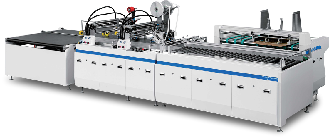 LY-1450WG-900 Multifunctional Zipper Box Paste Double-Sided Adhesive Machine Multi-Box Compatibility All Zipper Cartons Wide Size Range Supports Paper Cardboard Độ rộng băng có thể tùy chỉnh