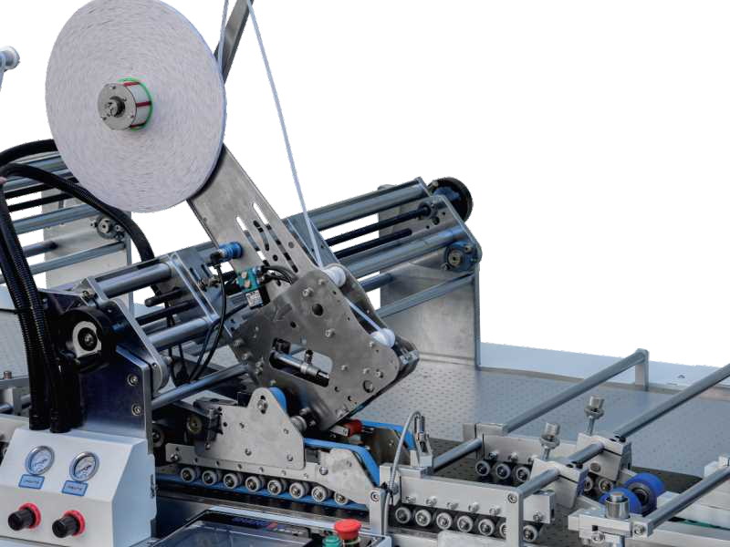 LY-1450WG-900 Multifunctional Zipper Box Paste Double-Sided Adhesive Machine Multi-Box Compatibility All Zipper Cartons Wide Size Range Supports Paper Cardboard Độ rộng băng có thể tùy chỉnh