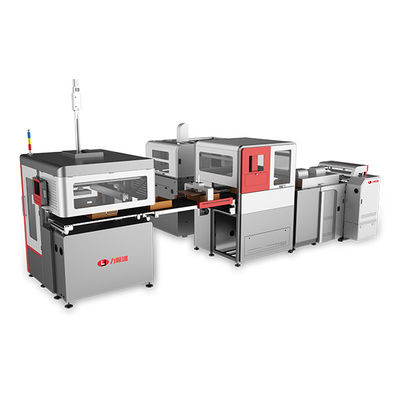 Thiết kế mới Độ chính xác cao ± 0,05 Dây chuyền làm hộp cứng tự động thông minh với tốc độ ổn định 20-25 chiếc / phút