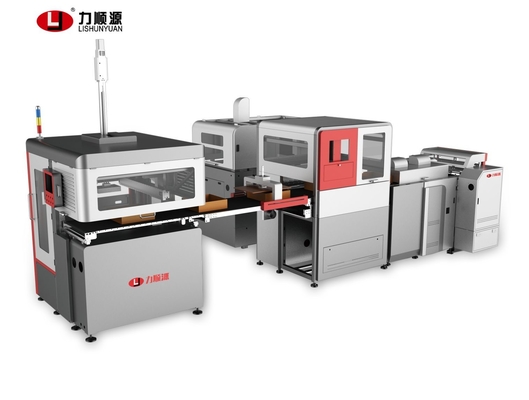 Thiết kế mới Độ chính xác cao ± 0,05 Dây chuyền làm hộp cứng tự động thông minh với tốc độ ổn định 20-25 chiếc / phút