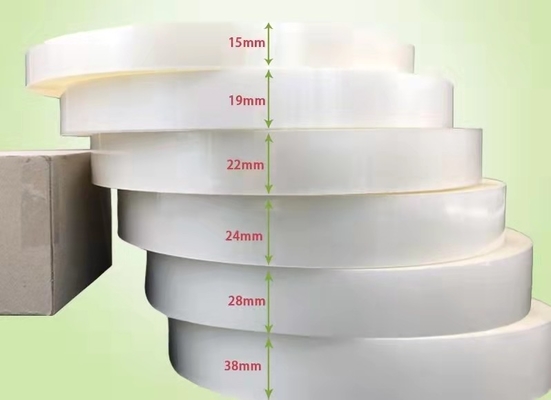 Băng keo nóng chảy PET trong suốt chiều rộng 19mm để dán góc hộp
